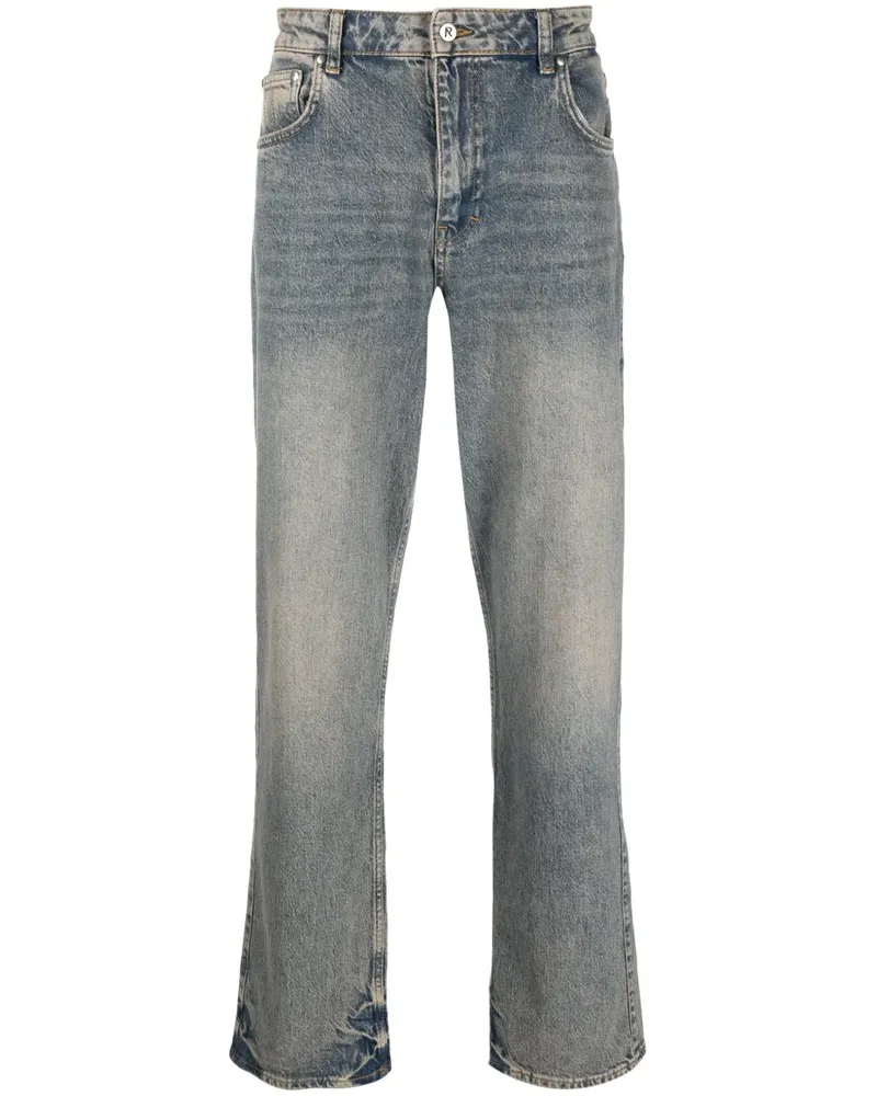 REPRESENT Halbhohe R2 Straight-Leg-Jeans - Blau Blau