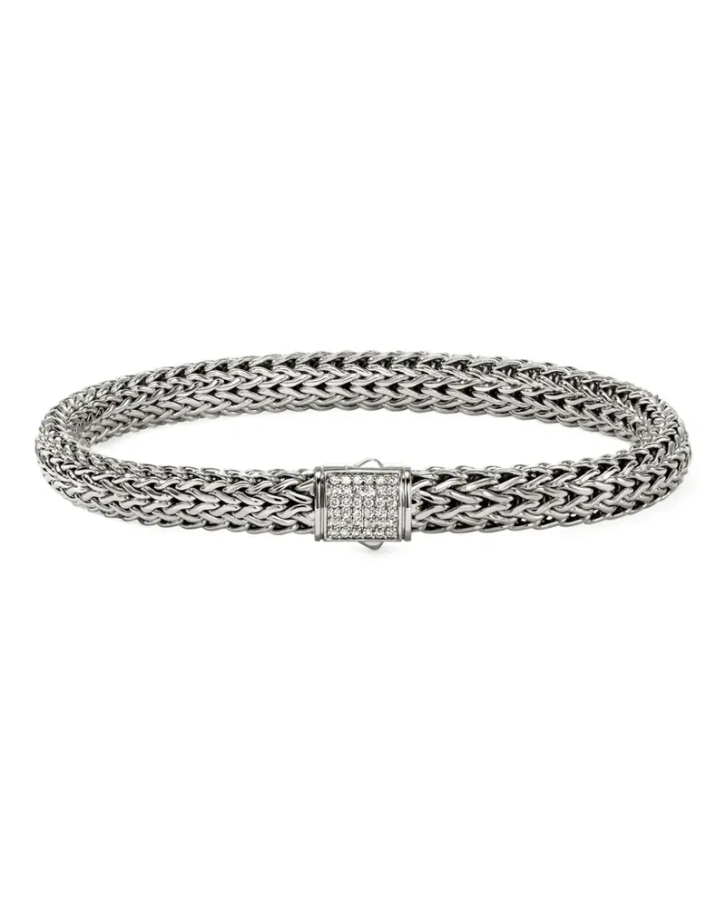 John Hardy Sterling Silver Diamond Chain Bracelet - Silber Silber