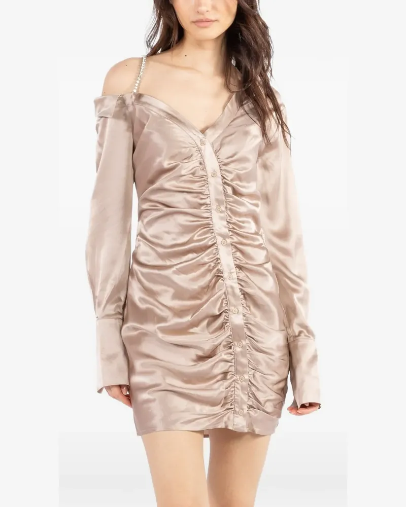 NICHOLAS Lena button mini dress - Nude Nude