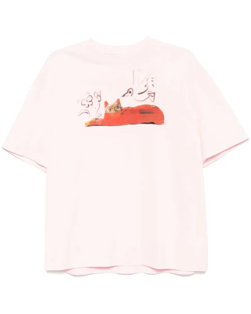 JNBY T-Shirt mit grafischem Print - Rosa Rosa