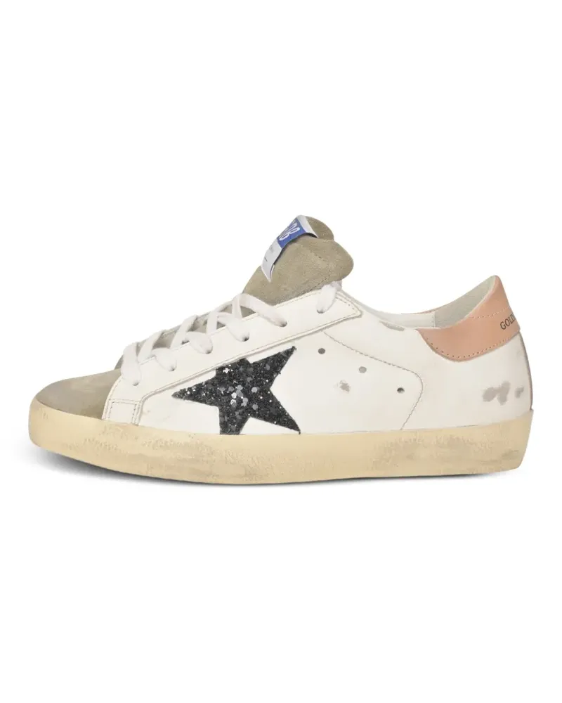 Golden Goose Super-Star glitter star sneakers - Weiß Weiß