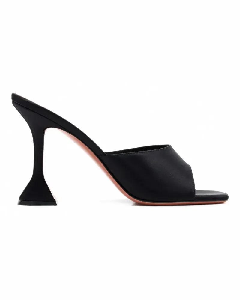 Amina Muaddi Lupita fluted-heel sandals - Schwarz Schwarz