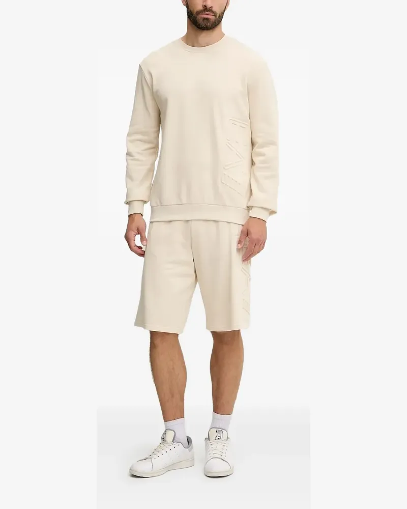 EA7 Sweatshirt mit Logo-Prägung - Weiß Weiß