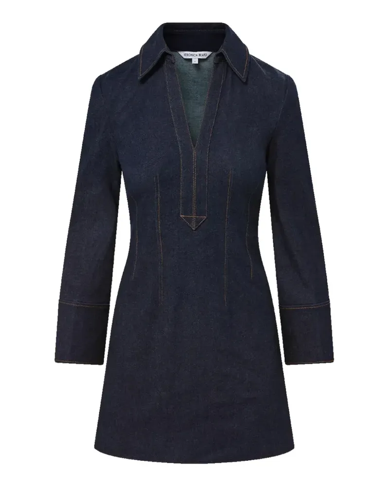 Veronica Beard V-neck mini dress - Blau Blau