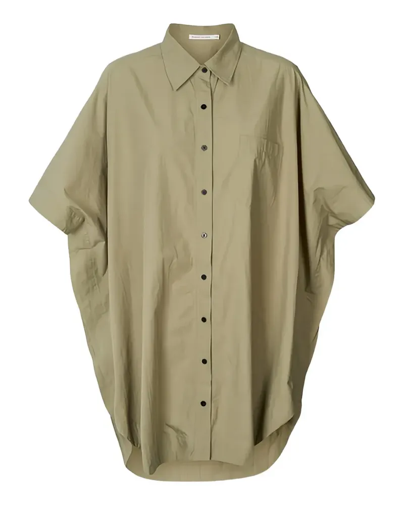 Rabens Saloner Berta button-down shirt mini dress - Grün Grün
