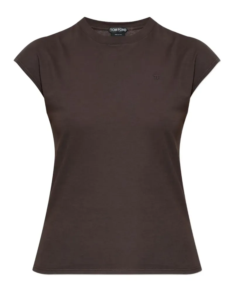 Tom Ford logo-embroidered T-shirt - Braun Braun