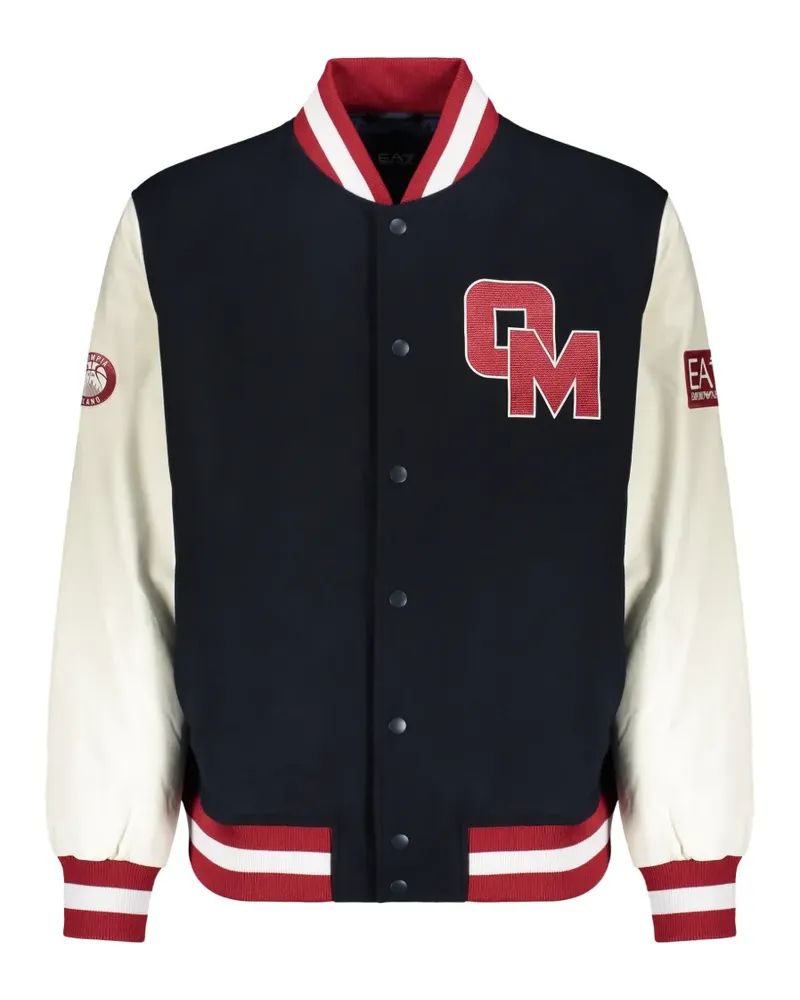 EA7 varsity-style bomber jacket - Blau Blau
