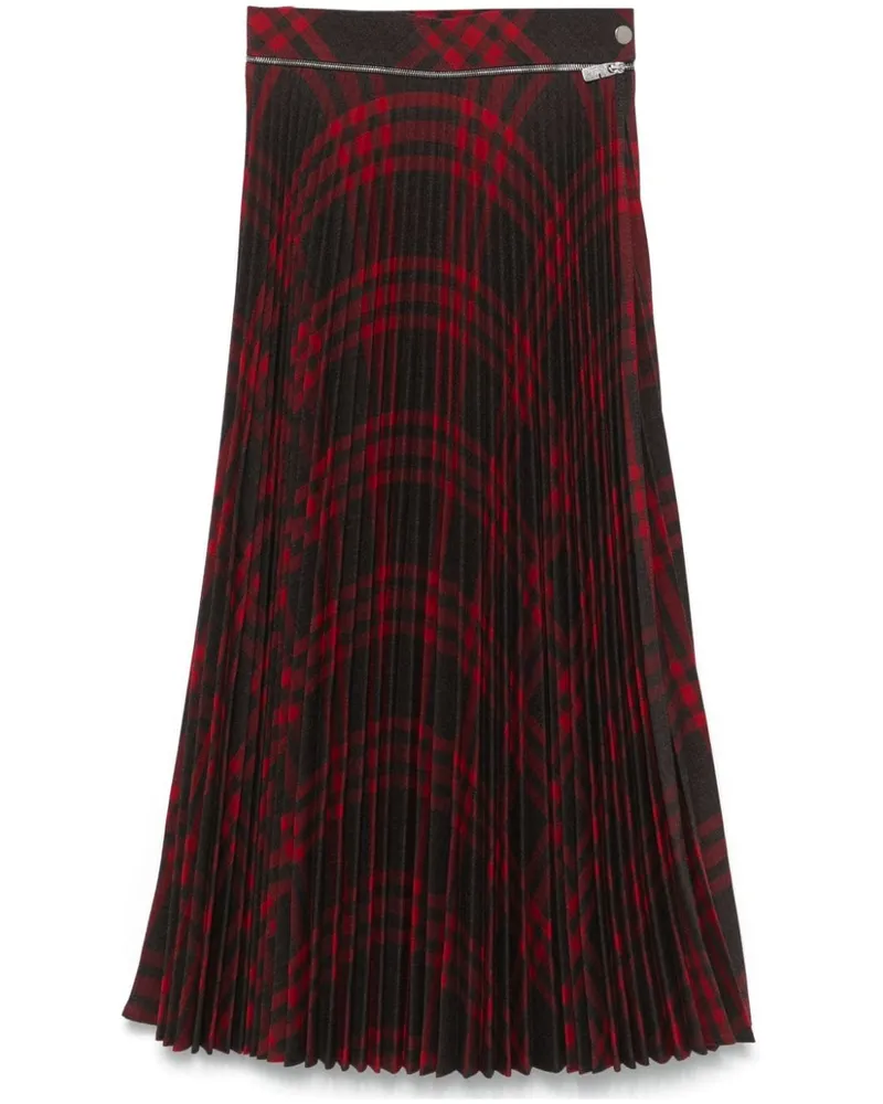 Burberry Faltenrock mit Karomuster - Grau Grau