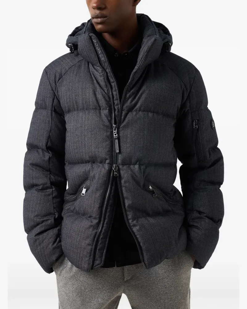 Bogner Gesteppte Jamy Jacke mit Fischgrätenmuster - Grau Grau