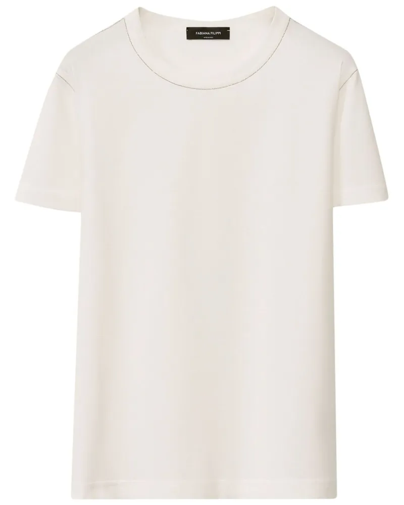 Fabiana Filippi T-Shirt aus Jersey - Weiß Weiß