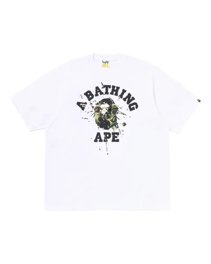 BAPE T-Shirt mit Camouflage-Print - Weiß Weiß