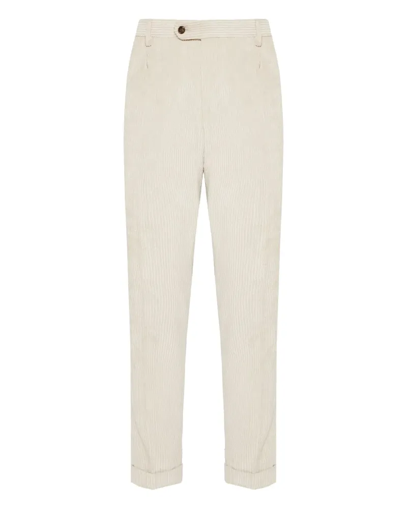 BARBA ribbed trousers - Nude Nude