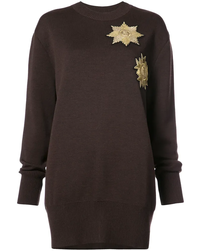 Vera Wang Pullover mit Metallic-Effekt - Braun Braun