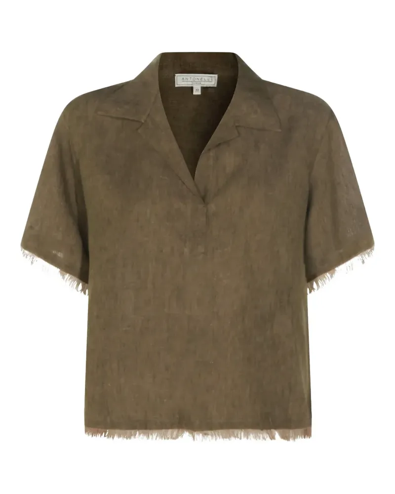 Antonelli Firenze fringed T-shirt - Grün Grün