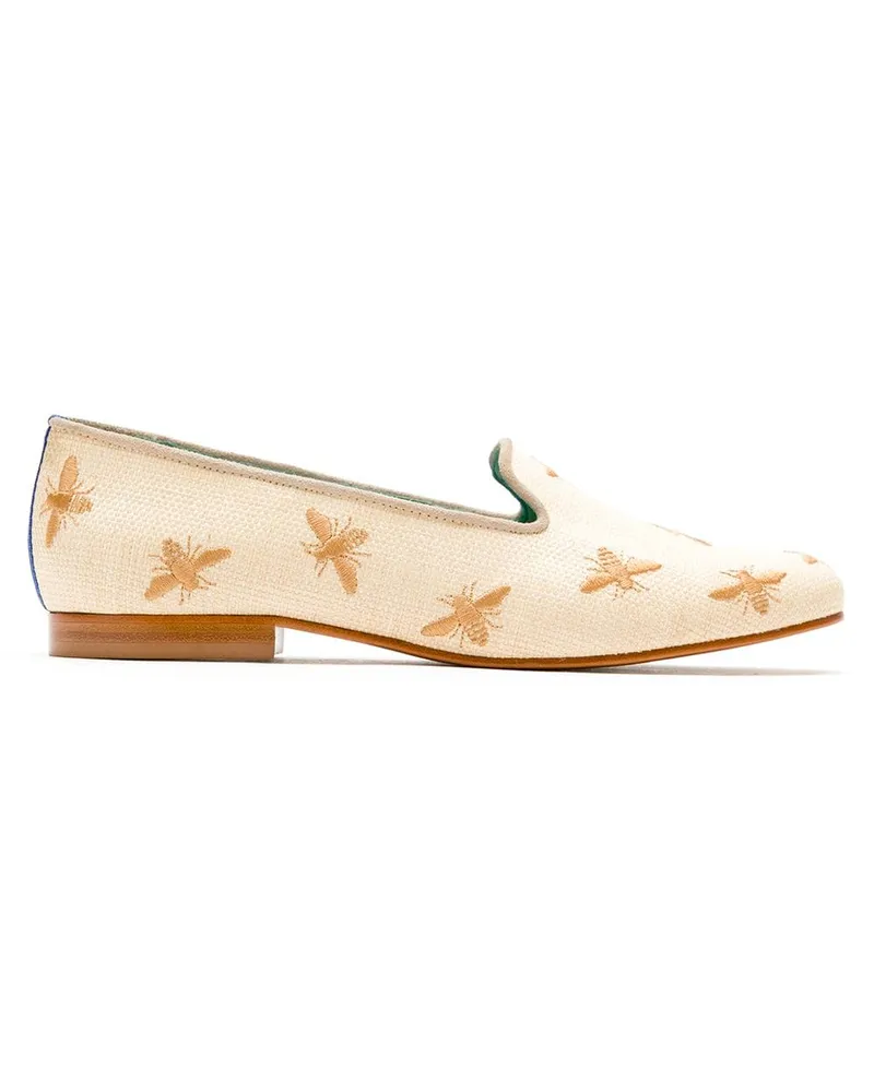 Blue Bird Loafer aus Bast - Nude Nude