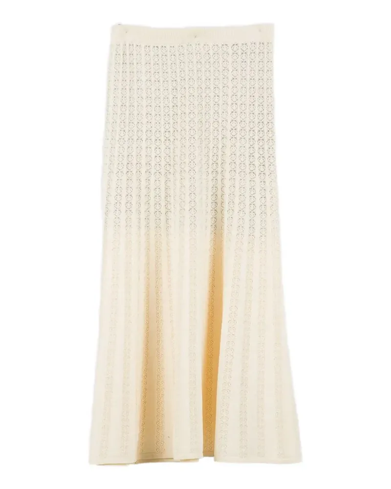 Twin-Set Midirock mit hohem Bund - Nude Nude