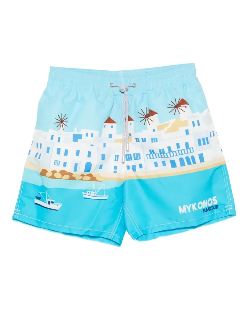 MC2 Saint Barth Gustavia placed-print swim shorts - Blau Blau
