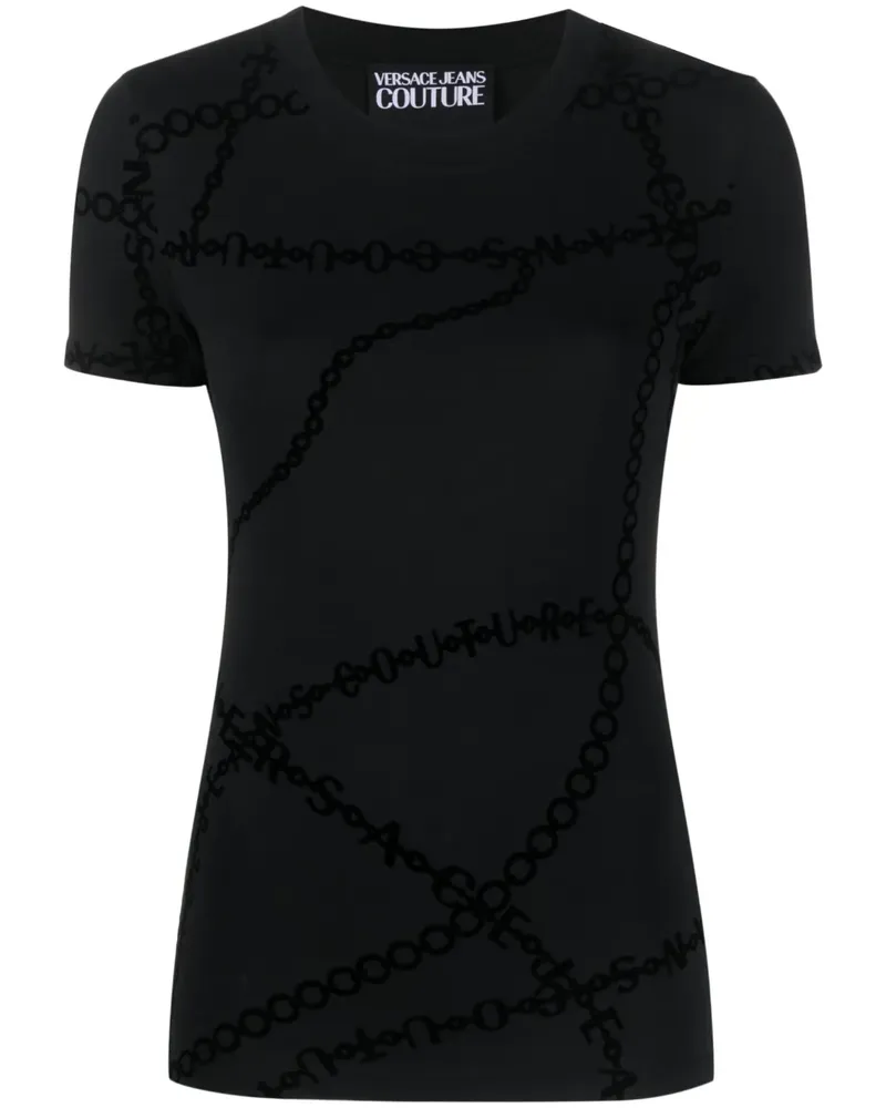 Versace Jeans T-Shirt mit grafischem Print - Schwarz Schwarz