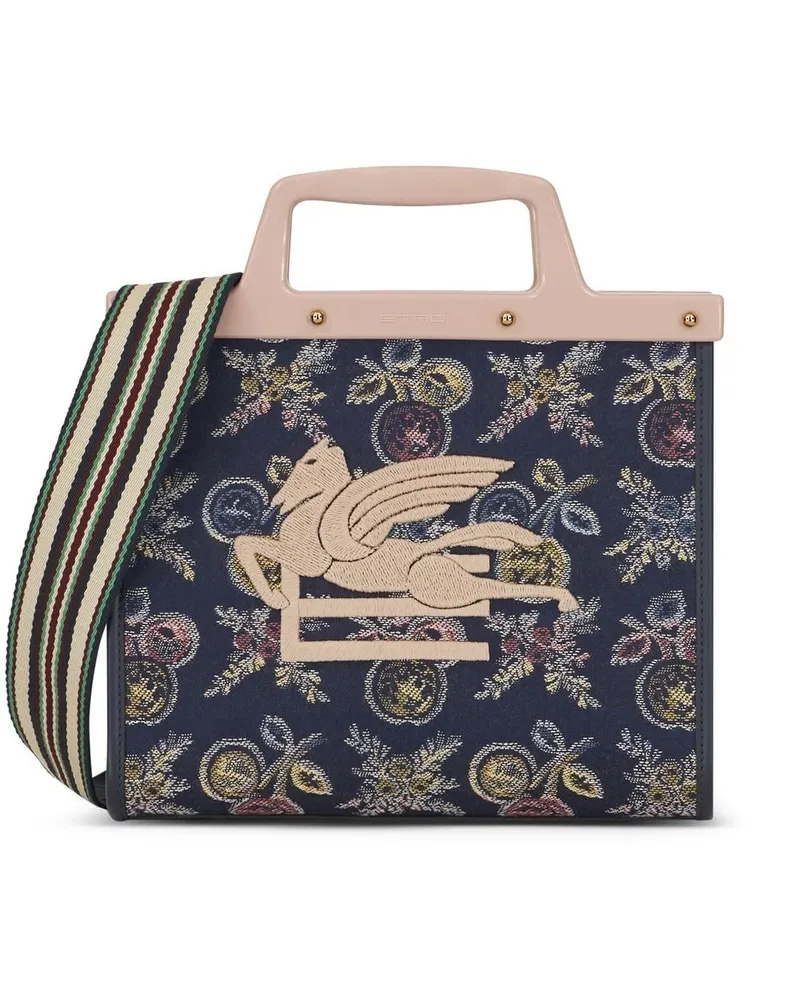 Etro Handtasche mit Jacquardmuster Blau