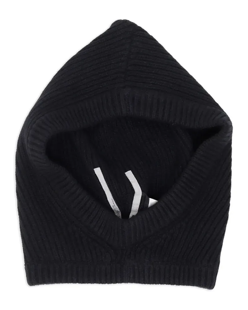 Rick Owens Gerippte Balaklava - Schwarz Schwarz