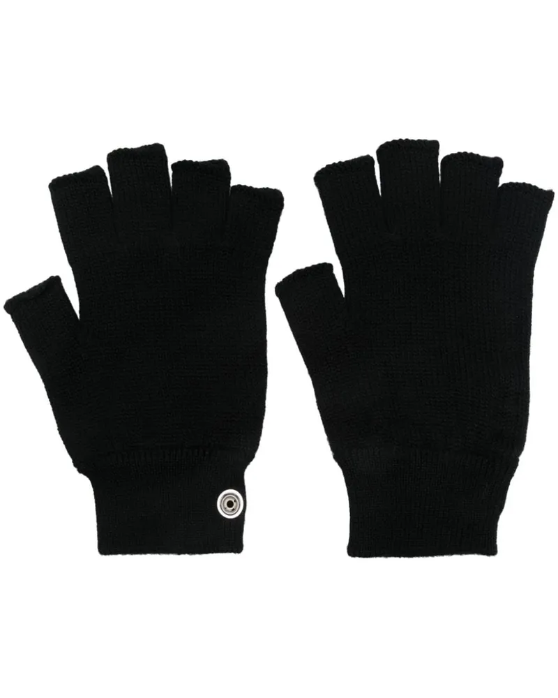 Rick Owens Fingerlose Handschuhe Schwarz