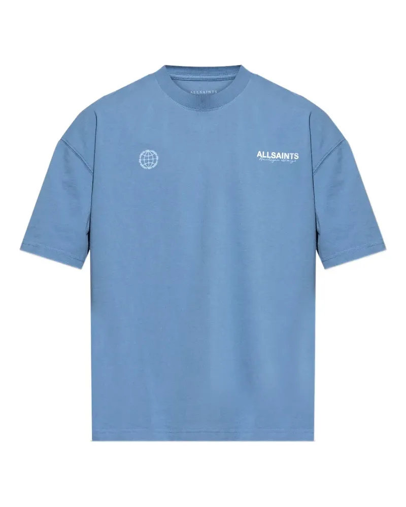 AllSaints T-Shirt mit Emblem - Blau Blau