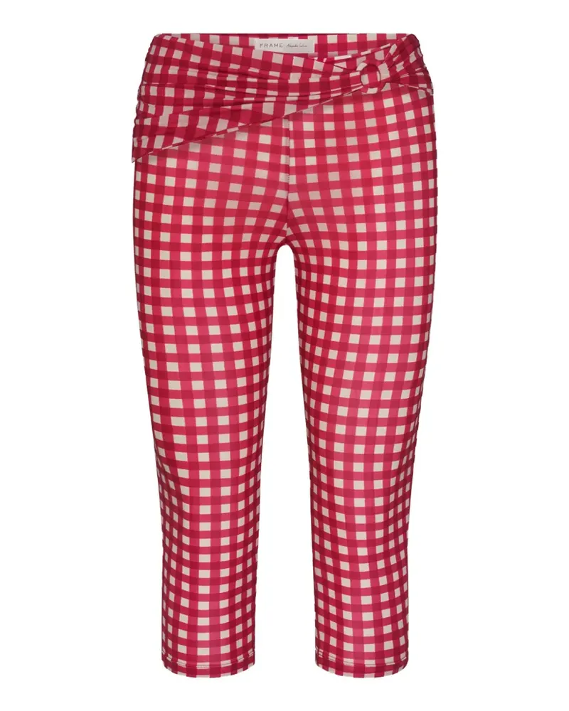 Frame Denim Casino Caprihose mit Vichy-Karo - Rot Rot