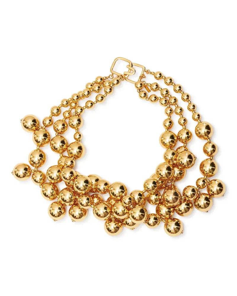 Kenneth Jay Lane Halskette mit Perlen - Gold Gold