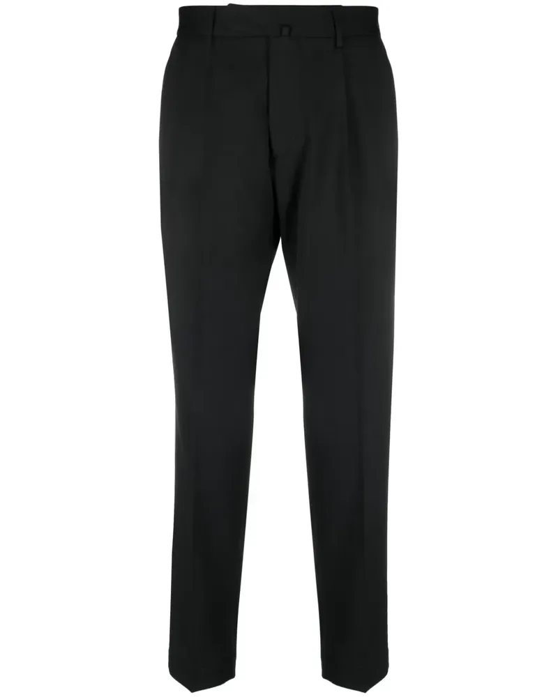 Dell'oglio Plissierte Tapered-Hose - Schwarz Schwarz