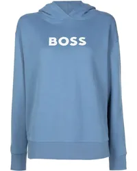 HUGO BOSS Hoodie mit Logo-Print Blau