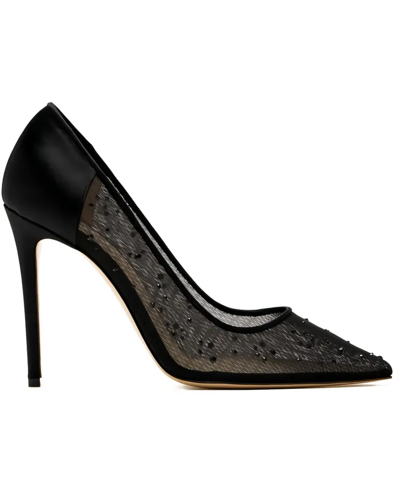 Andrea Wazen Verzierte Lore Glitz Pumps 105mm - Schwarz Schwarz
