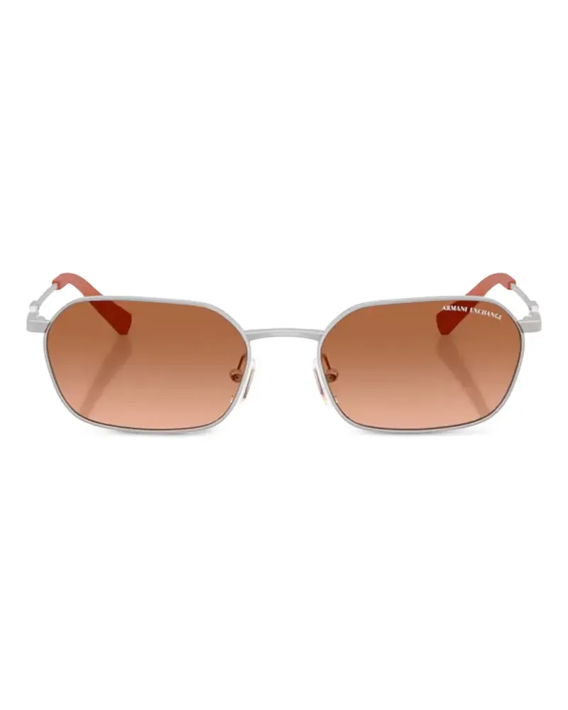 Armani Exchange Sonnenbrille mit geometrischem Gestell - Silber Silber