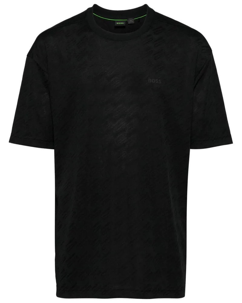 HUGO BOSS T-Shirt mit Logo-Print - Schwarz Schwarz