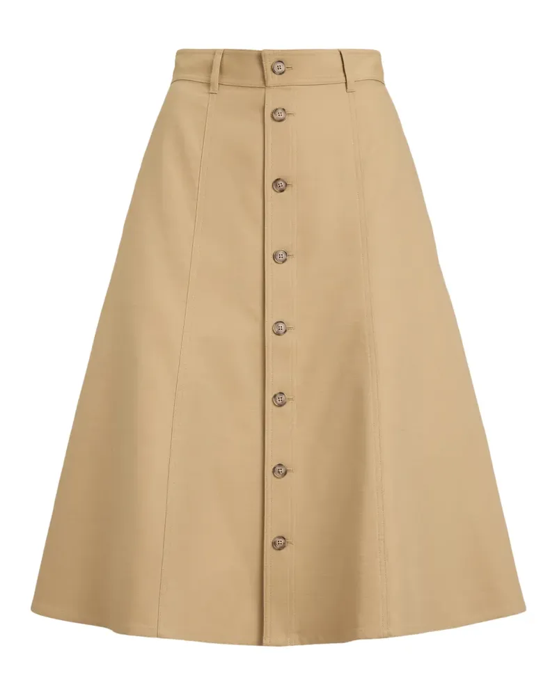 Ralph Lauren Ausgestellter Midirock - Nude Nude