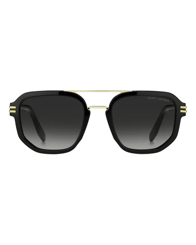 Marc Jacobs geometric-frame sunglasses - Schwarz Schwarz