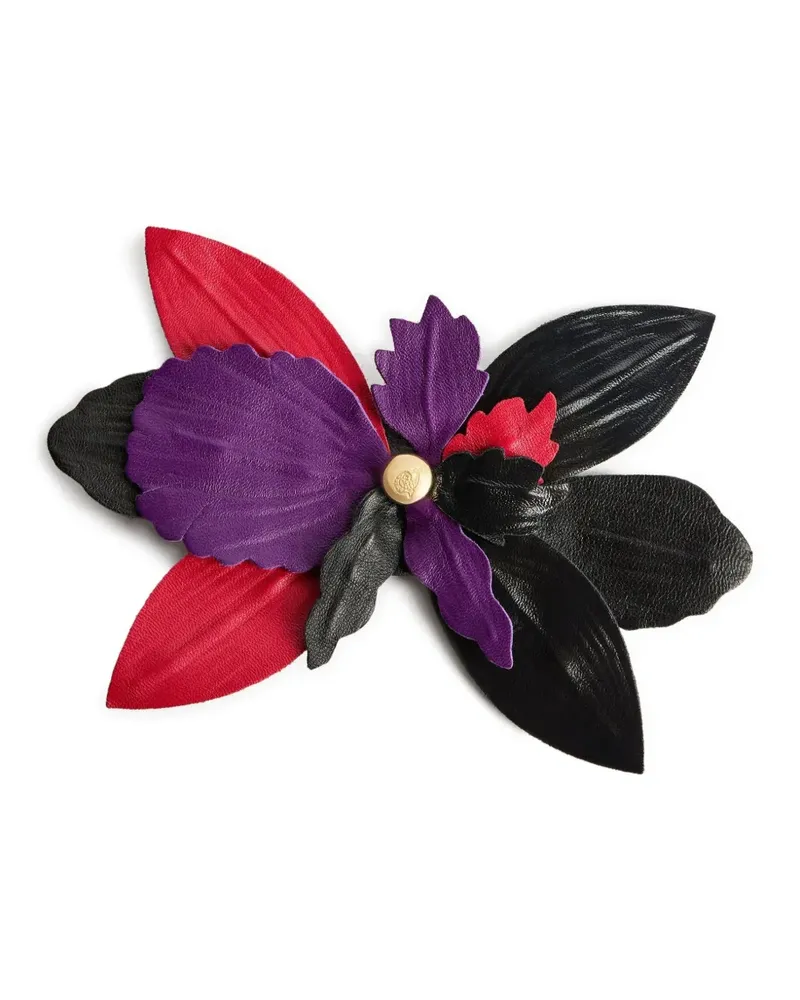 Emilio Pucci Brosche mit Blumendesign - Schwarz Schwarz