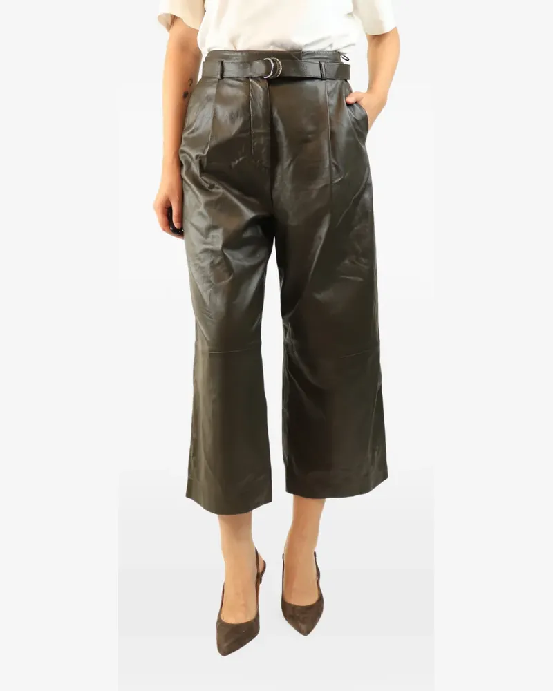 Altuzarra lambskin cropped trousers - Braun Braun