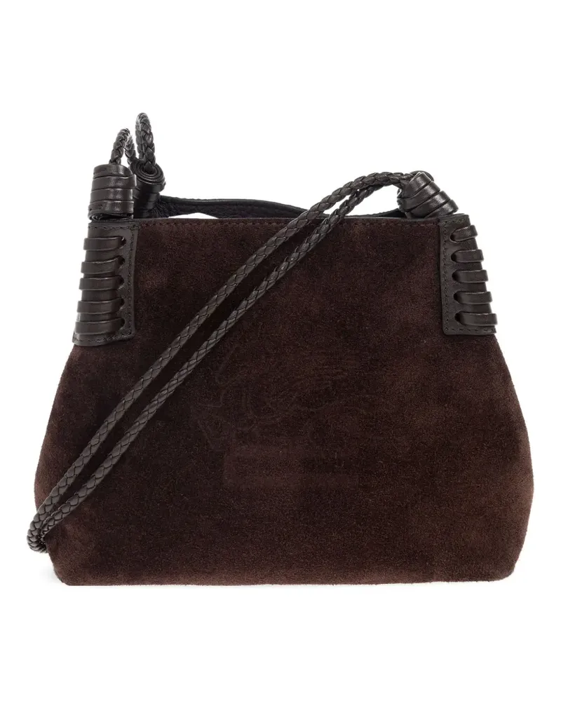 Etro Schultertasche aus Wildleder - Braun Braun