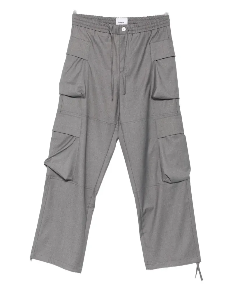 BONSAI mélange-effect cargo trousers - Grau Grau