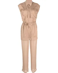 Pinko Semi-transparenter Jumpsuit Braun