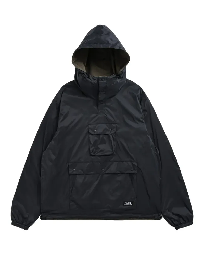 TAION reversible Non Down Mountain hoodie - Schwarz Schwarz