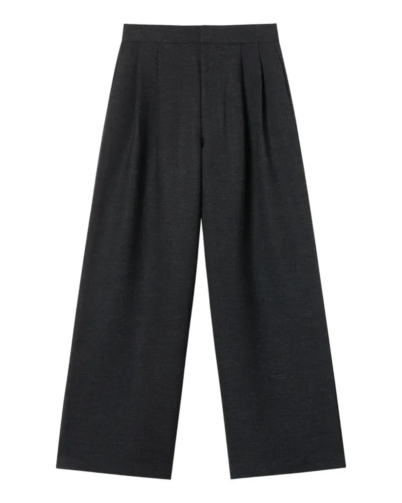 b+ab Wide-Leg-Hose mit Bundfalten - Grau Grau