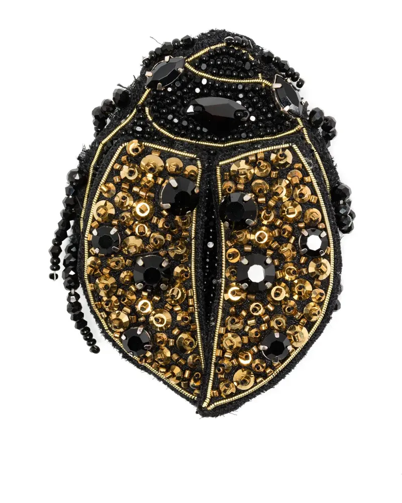 Dice Kayek Brosche mit Kristallen - Gold Gold