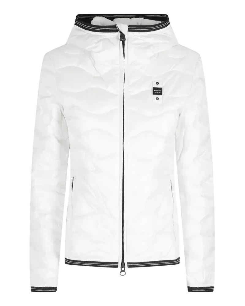 Blauer Camelia hooded quilted jacket - Weiß Weiß