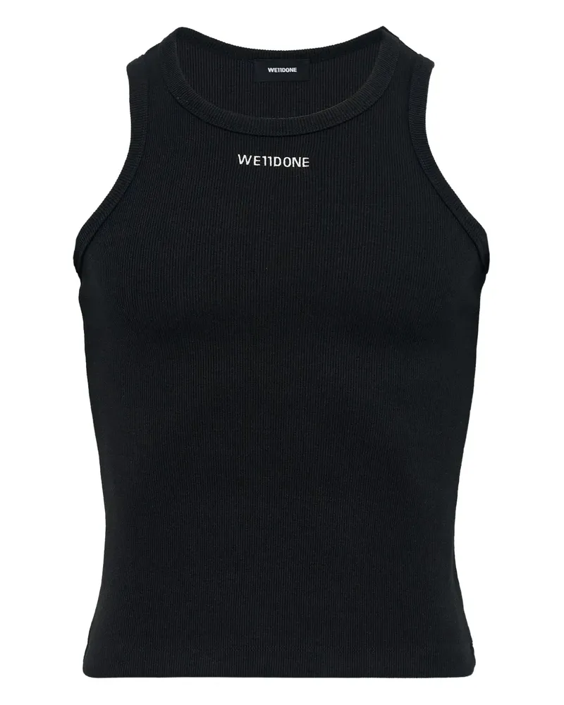 WE 11 DONE ribbed tank top - Schwarz Schwarz