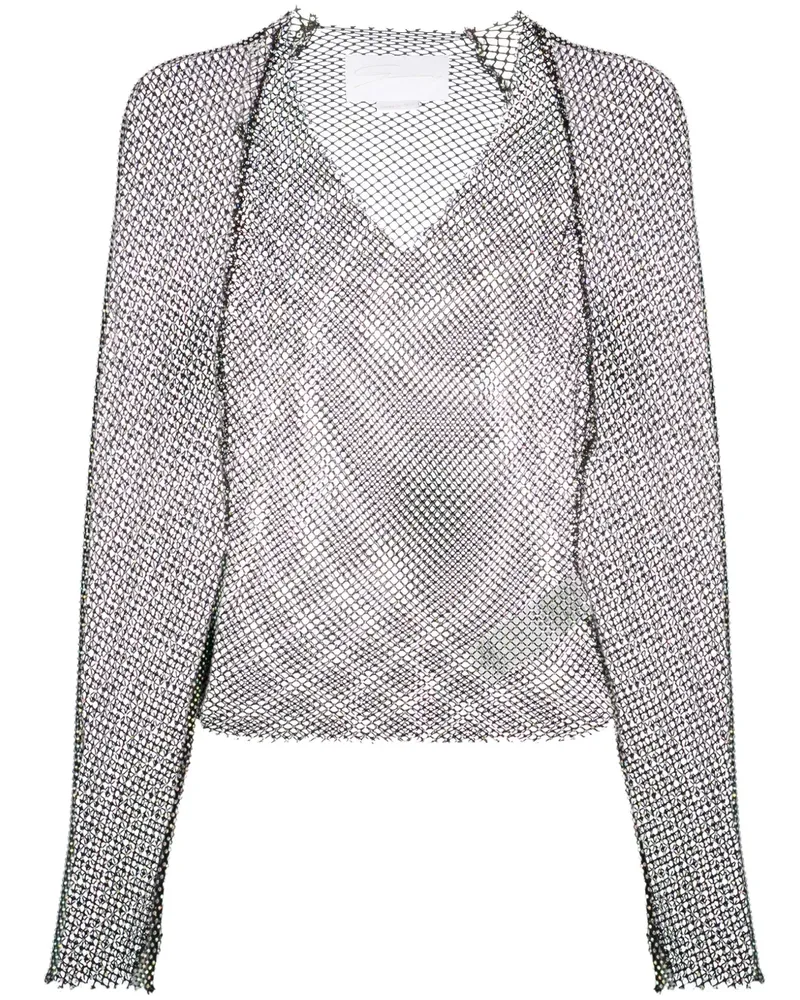 Genny Top mit Strass - Schwarz Schwarz