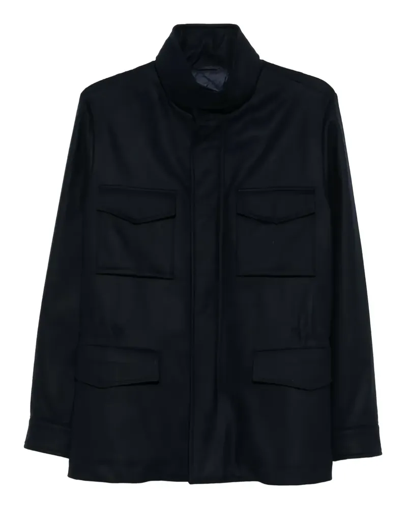Boglioli Jacke mit Stehkragen - Blau Blau