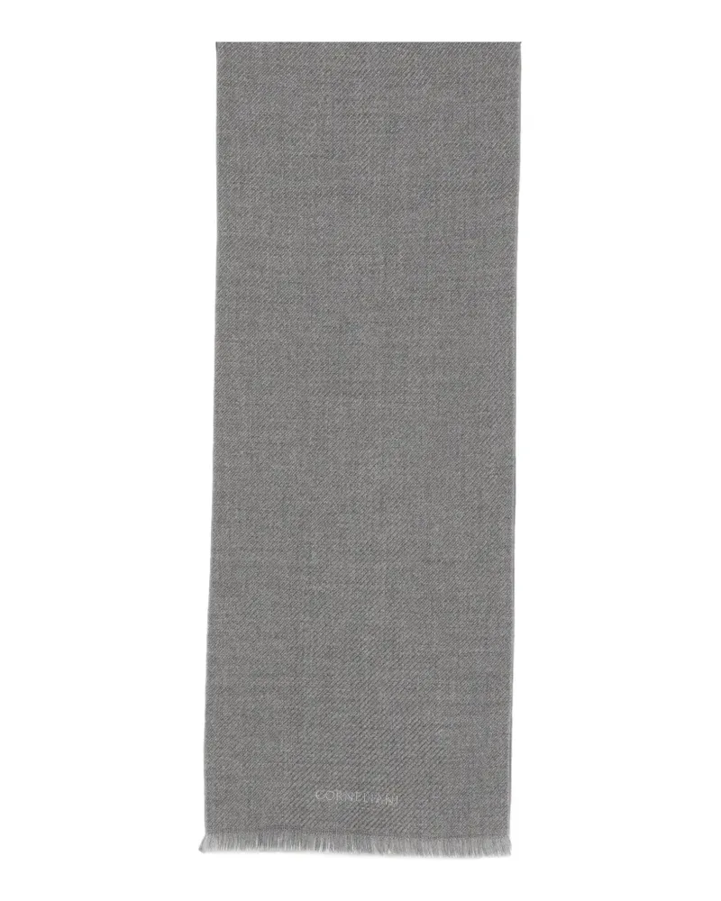 Corneliani Schal mit diagonalen Streifen - Blau Blau