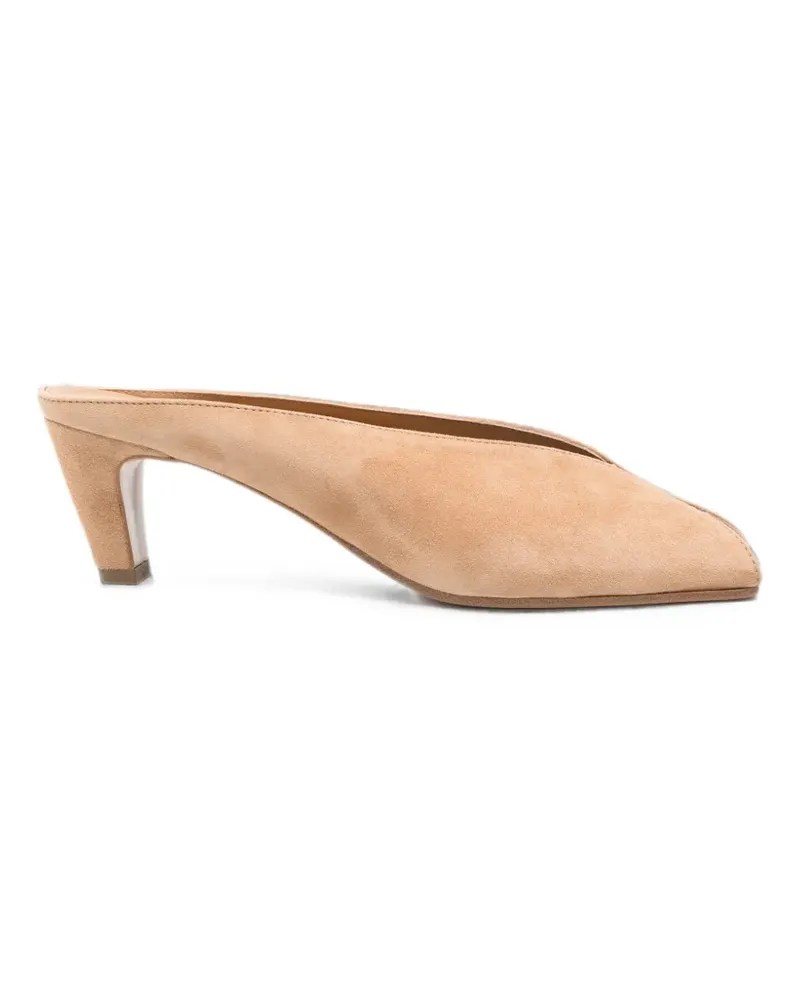 Bianca Di suede peep-toe sandals - Nude Nude