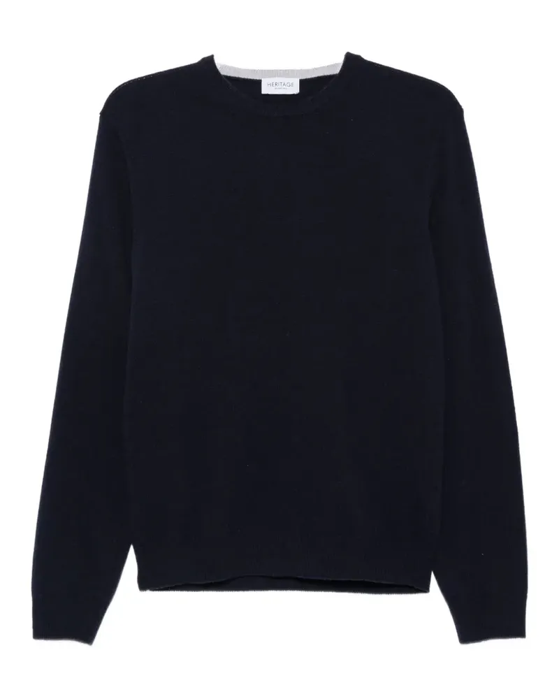 Heritage Pullover mit rundem Ausschnitt - Blau Blau